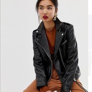 Beautiful NWOT Mango Leather Jacket